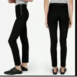 Everlane Knit Side Zip Legging Pants Charcoal Gray Stretch